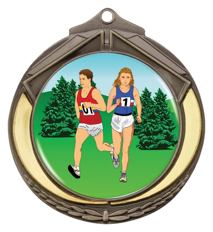 M432S-K18 Shield Medal Running Silver