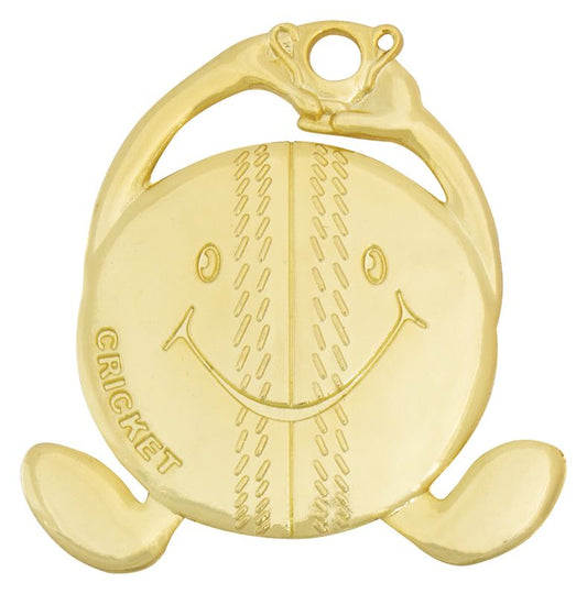 M855G Cricket Smiley Medal Gold 53mm
