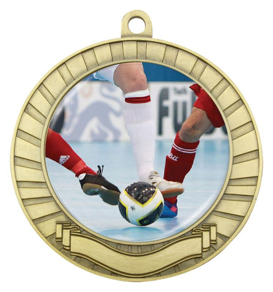 MCY041G Eco Scroll Indoor / Futsal Medal Gold