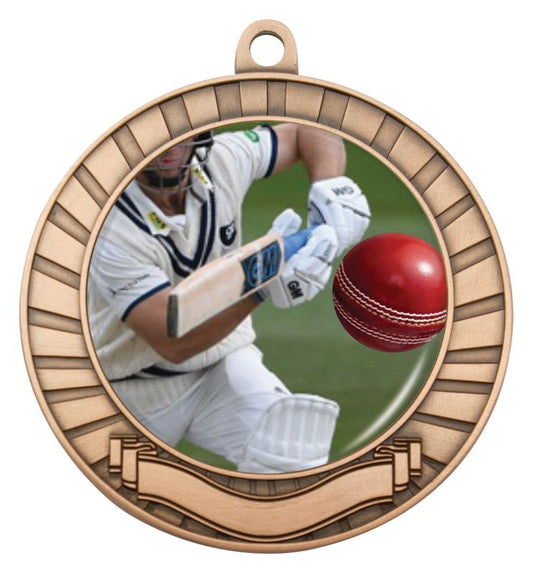 MCY402B Eco Scroll Cricket Batting Medal Bronze