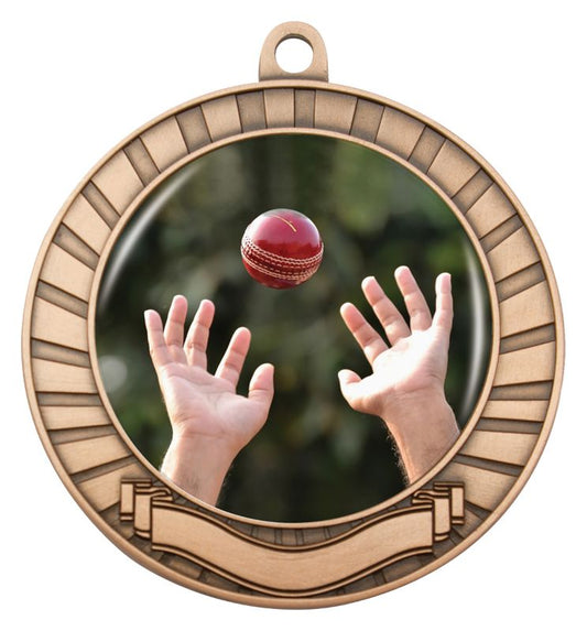 MCY404B Eco Scroll Cricket Fielding Medal Bronze