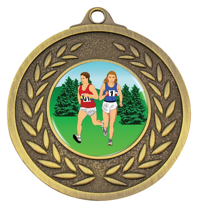 ME225G-K18 Wreath Victory Running Gold