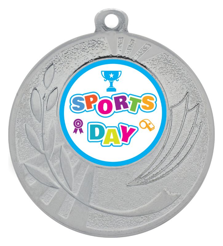 ME307S-S65 Sports Day Medal Silver 5cm