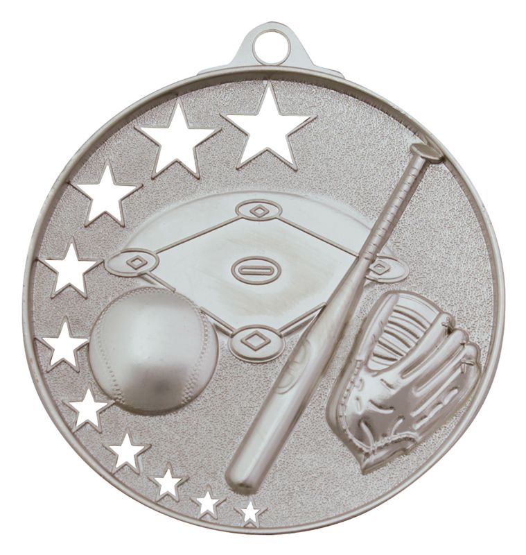 MH903S Baseball / Softball Stars Medal Silver
