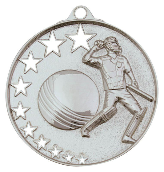 MH910S Cricket Stars Medal Silver