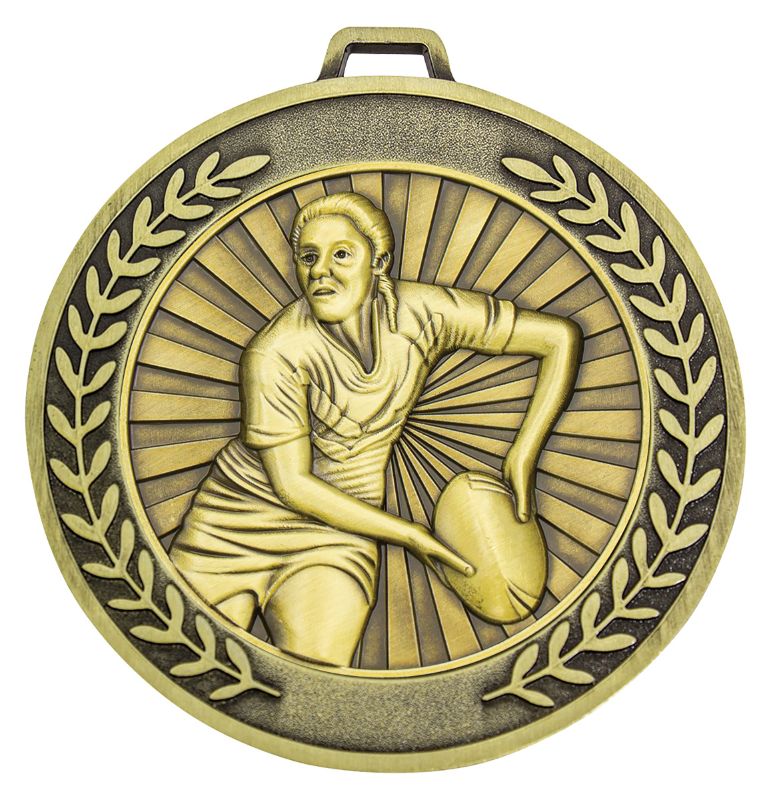 MMJ516G Prestige Rugby Female Gold Medal 7cm