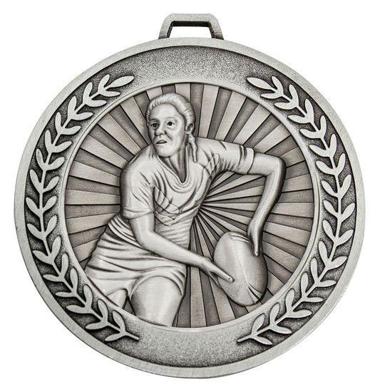 MMJ516S Prestige Rugby Female Silver Medal 7cm