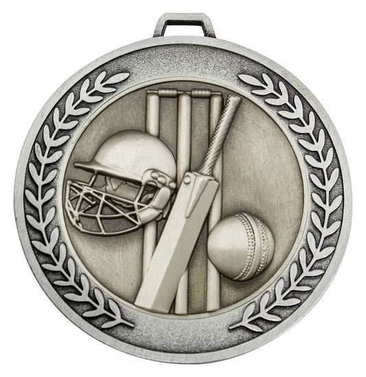 MMJ540S Prestige Cricket Silver Medal 7cm