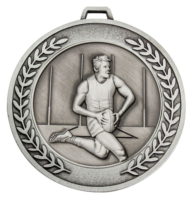 MMJ586S Prestige Aussie Rules Male Silver Medal 7cm