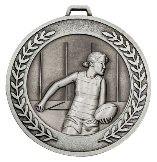 MMJ587S Prestige Aussie Rules Female Silver Medal 7cm