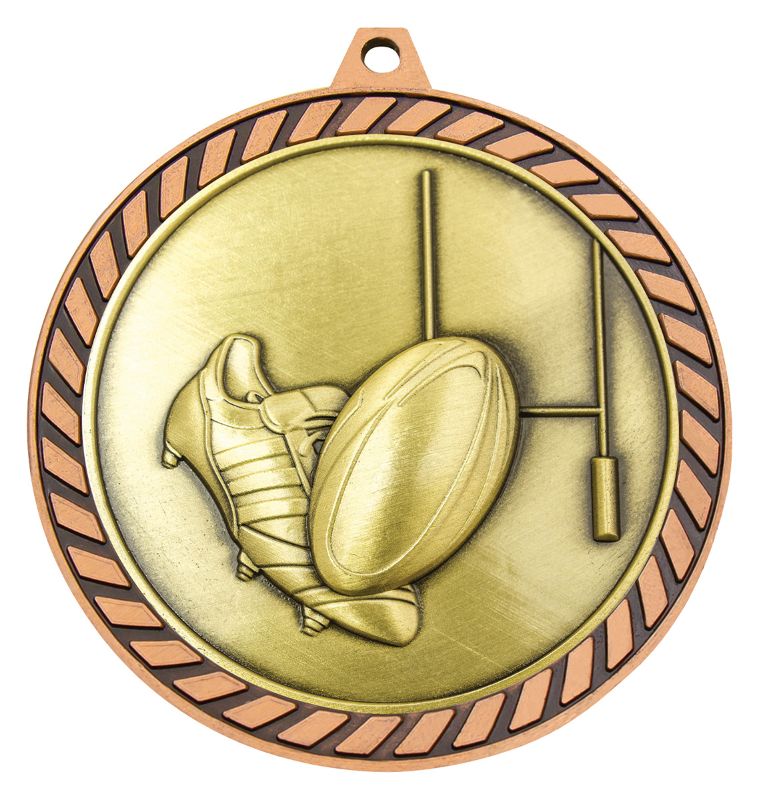 MMV613B Venture Rugby Bronze Medal 6cm