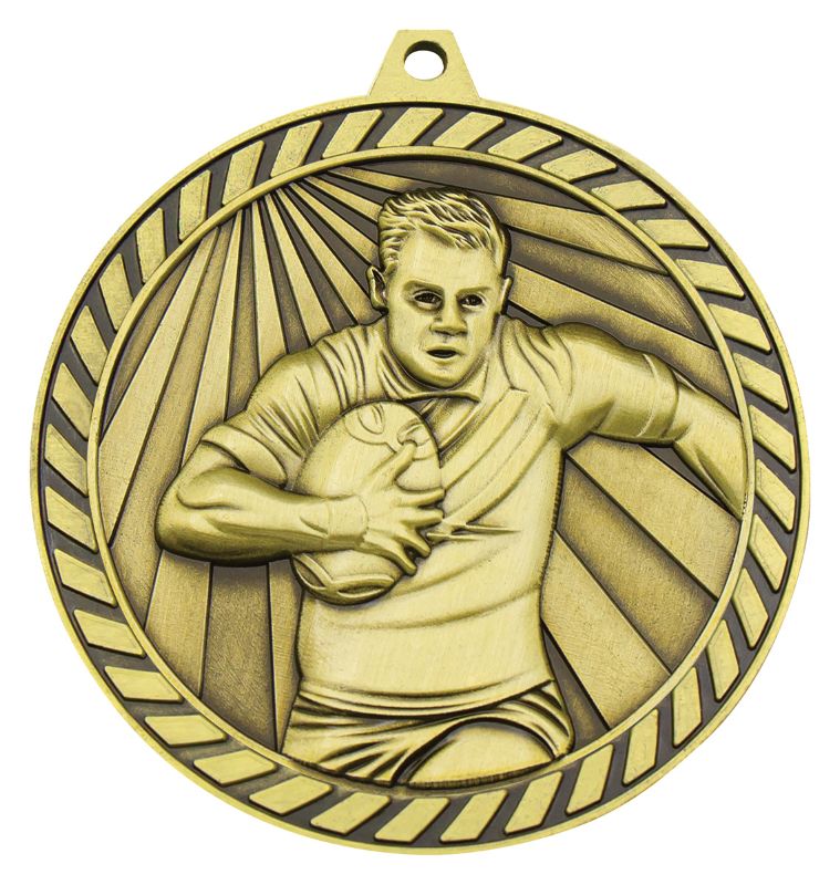 MMV615G Venture Rugby Male Gold Medal 6cm