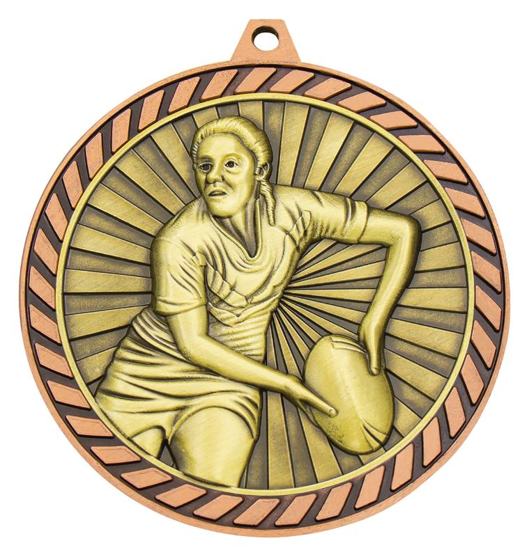 MMV616B Venture Rugby Female Bronze Medal 6cm