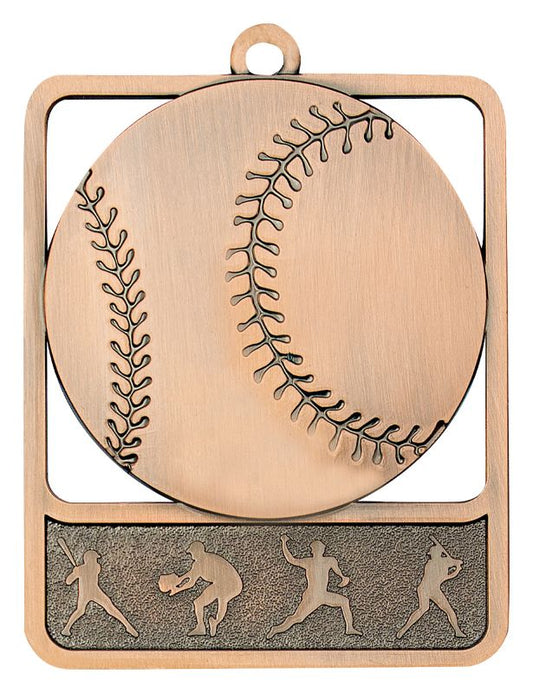 MR903B Baseball / Softball Medal Rosetta Bronze