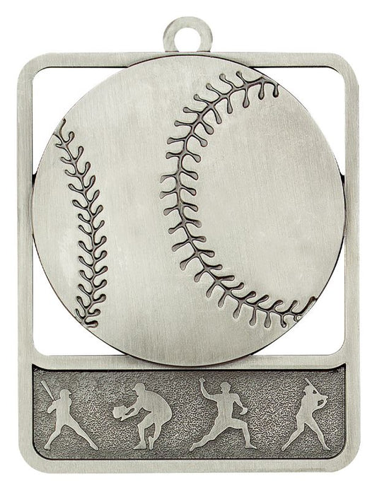 MR903S Baseball / Softball Medal Rosetta Silver
