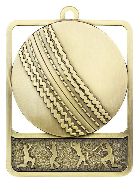 MR910G Cricket Medal Rosetta Gold
