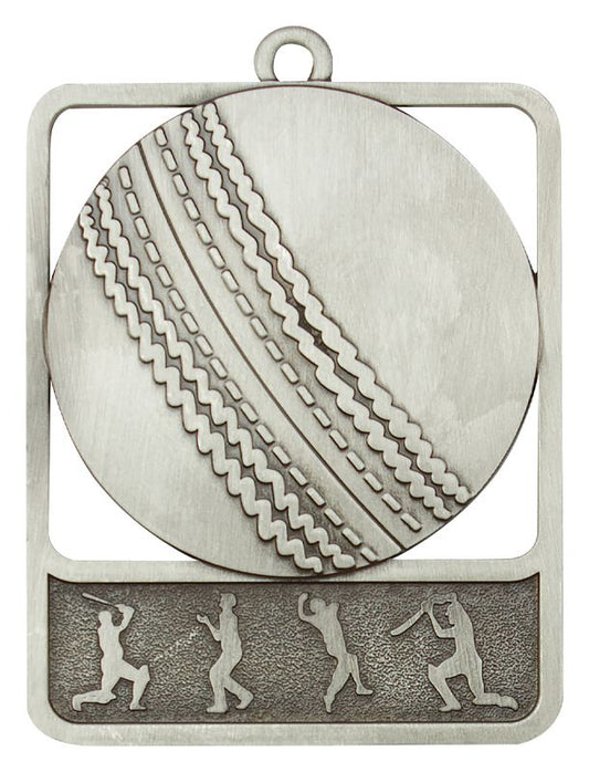 MR910S Cricket Medal Rosetta Silver
