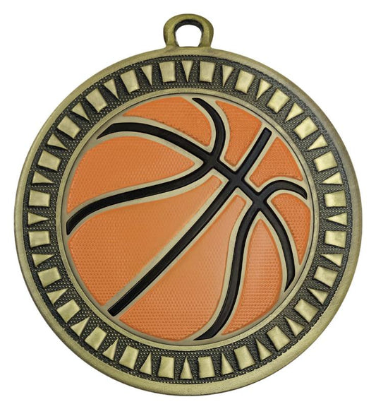 MS607G Basketball Spark Medal 5.5cm