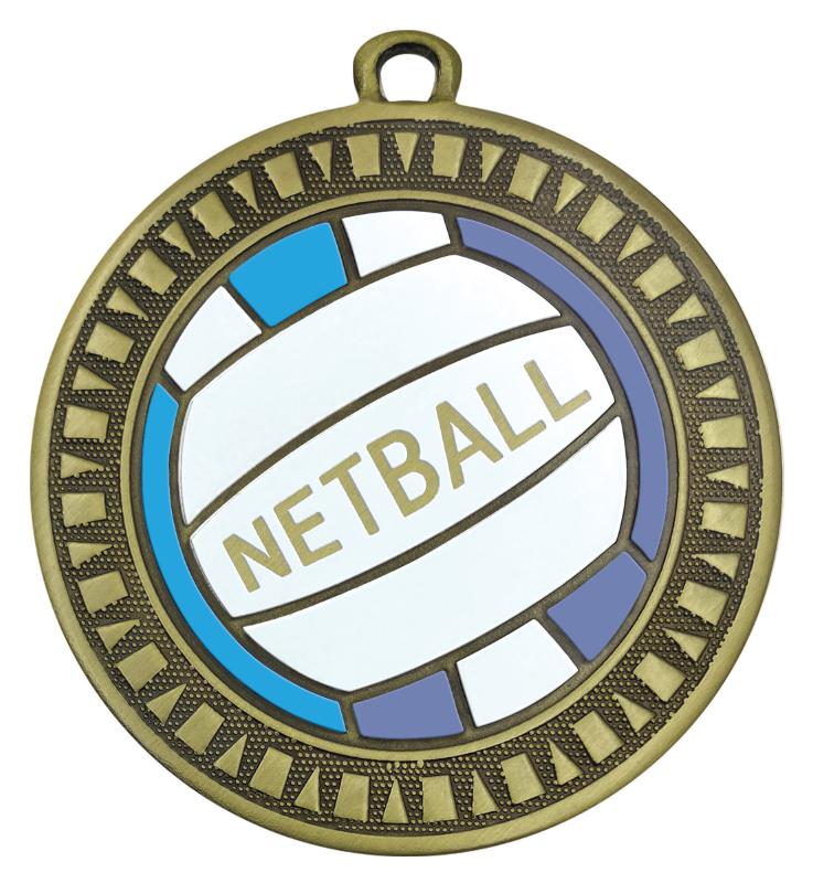 MS611G Netball Spark Medal 5.5cm