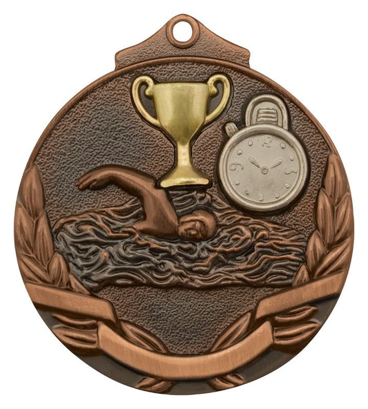 MT902B Swim Two Tone Medal Bronze