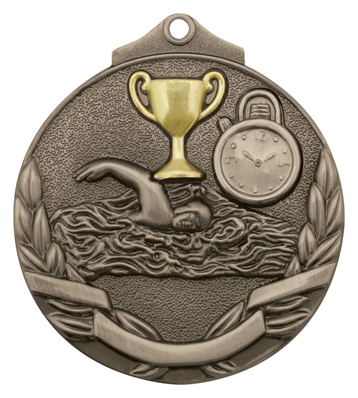 MT902S Swim Two Tone Medal Silver