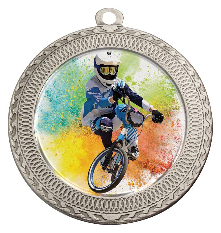 MVN081S Ovation BMX Medal Silver Medal 7cm