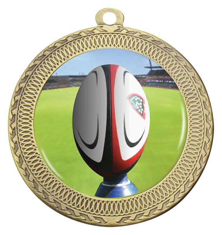 MVN131G Ovation Rugby Medal Gold Medal 7cm