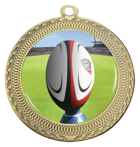 MVN131G Ovation Rugby Medal Gold Medal 7cm