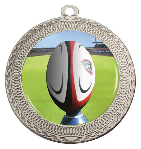 MVN131S Ovation Rugby Medal Silver Medal 7cm