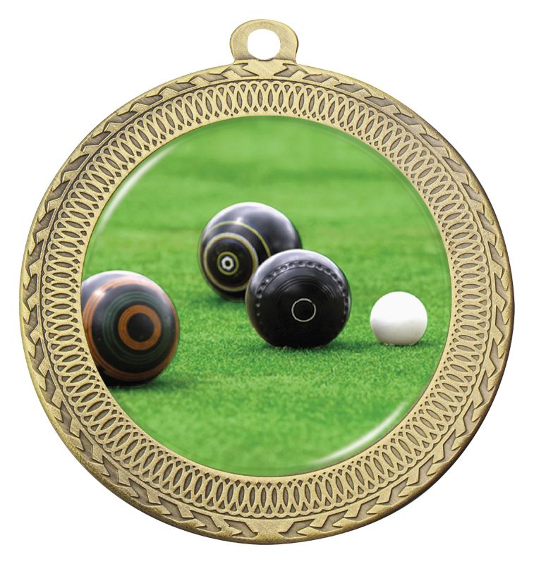 MVN831G Ovation Bowls Medal Gold Medal 7cm