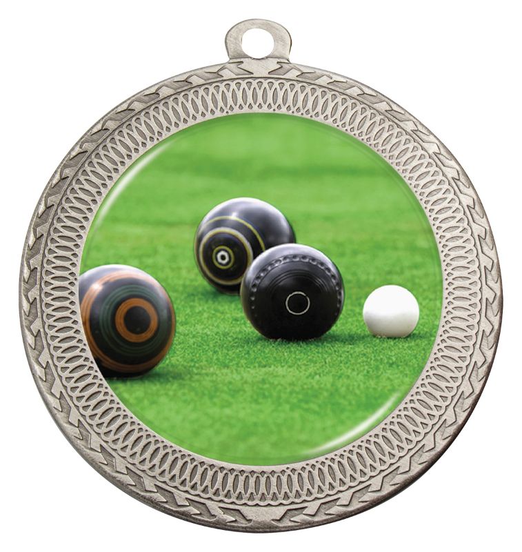 MVN831S Ovation Bowls Medal Silver Medal 7cm