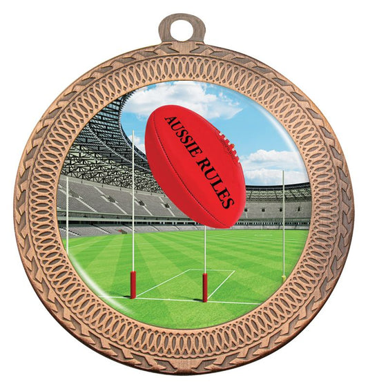 MVN882B Ovation Aussie Rules Medal Bronze Medal 7cm