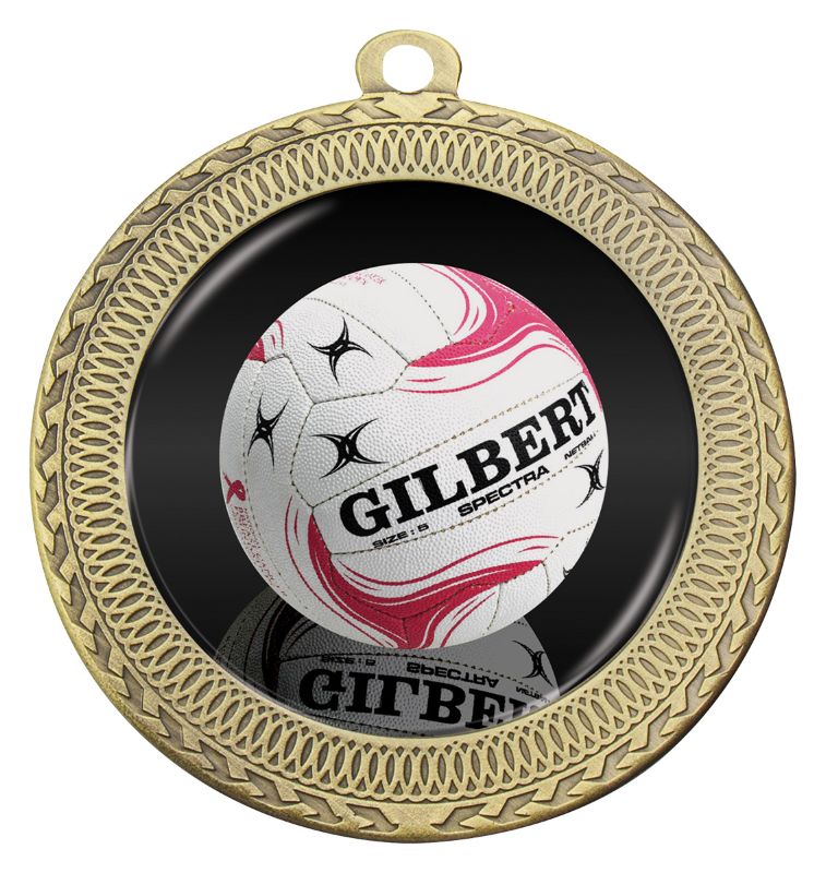 MVN911G Ovation Netball Medal Gold Medal 7cm