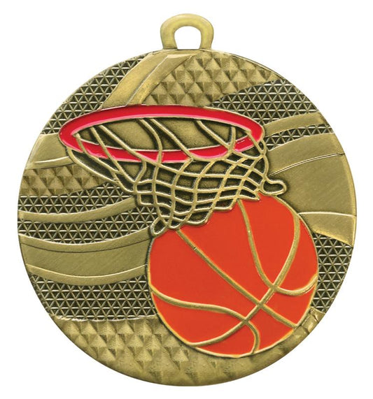 MY634G Basketball Mosaic Medal 5cm