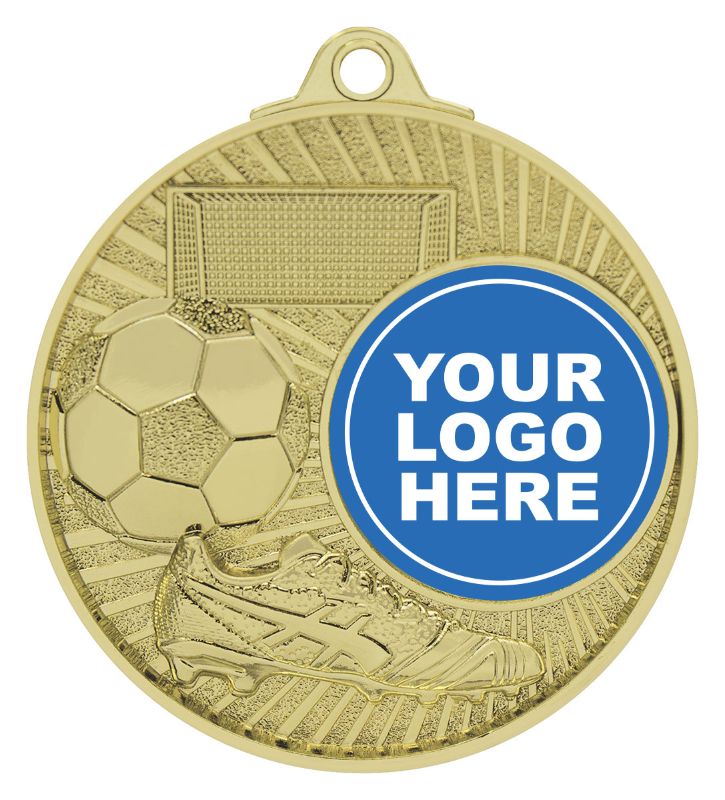 MY704G Football Blitz Medal Shiny Gold 5.2cm