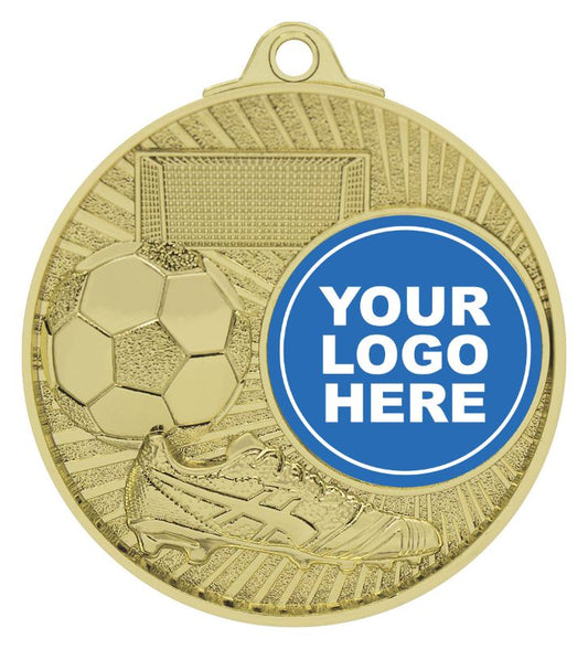 MY704G Football Blitz Medal Shiny Gold 5.2cm