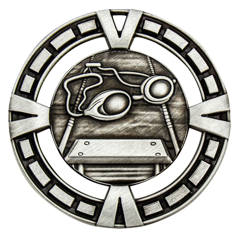 MY902S Swim Varsity Medal Silver