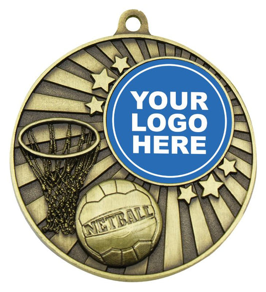 MZ611G Impact Medal Netball Gold 5cm