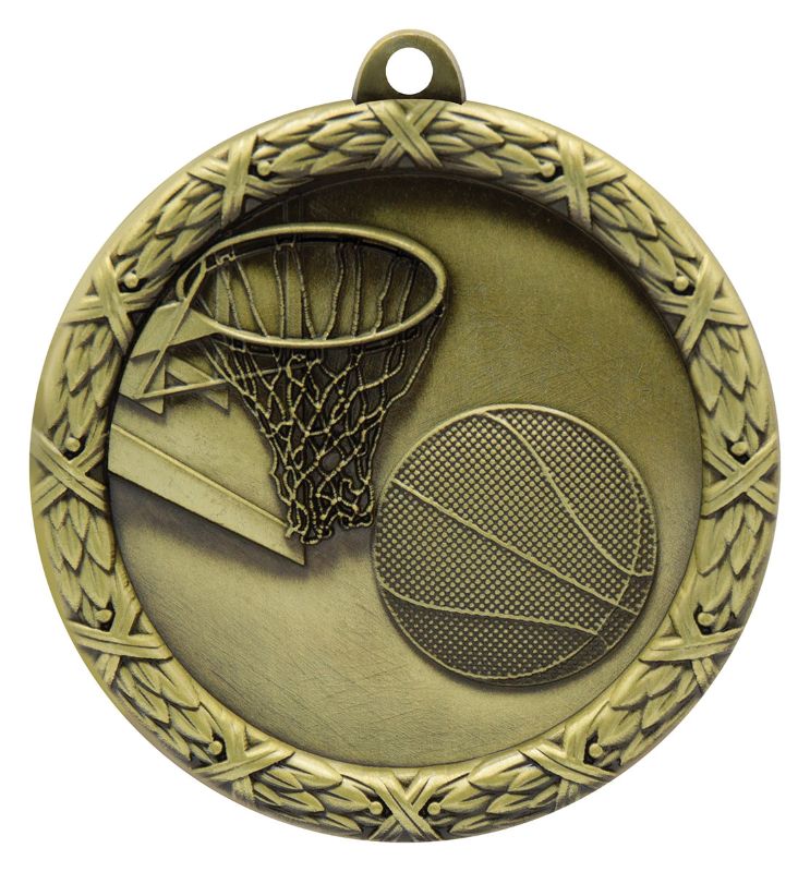MZ807G Basketball Derby Wreath Gold 6.4cm