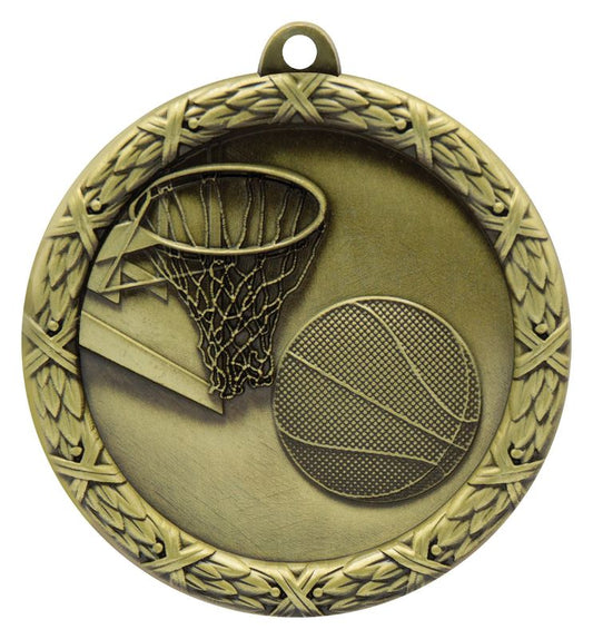 MZ807G Basketball Derby Wreath Gold 6.4cm