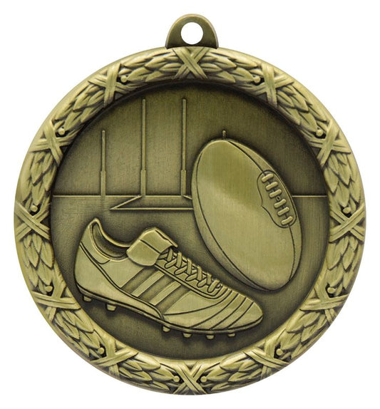 MZ812G Aussie Rules Derby Wreath Gold 6.4cm