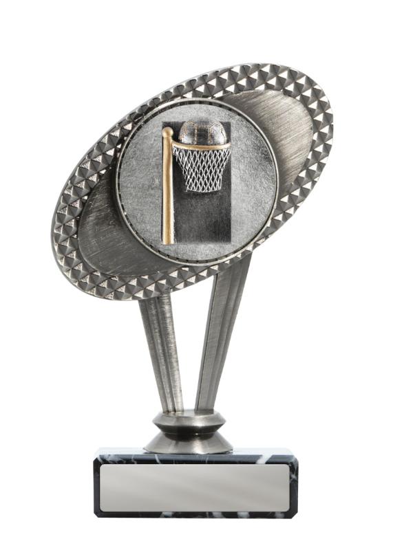 N24-2027 Metal Netball Theme on Base 15cm