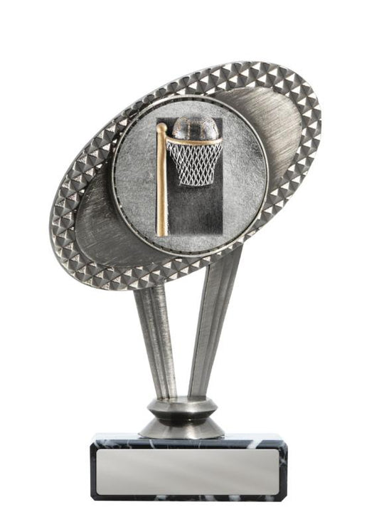 N24-2027 Metal Netball Theme on Base 15cm