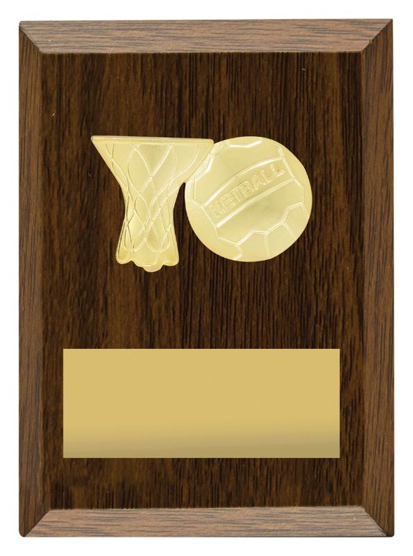 N4001 Netball Mini Plaque 11.5cm