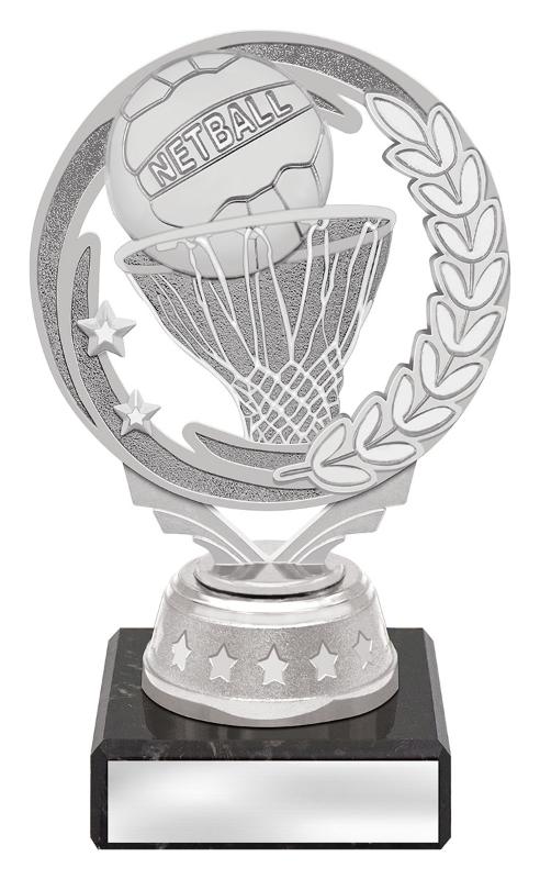 N4121 Netball Silver Torch 14cm