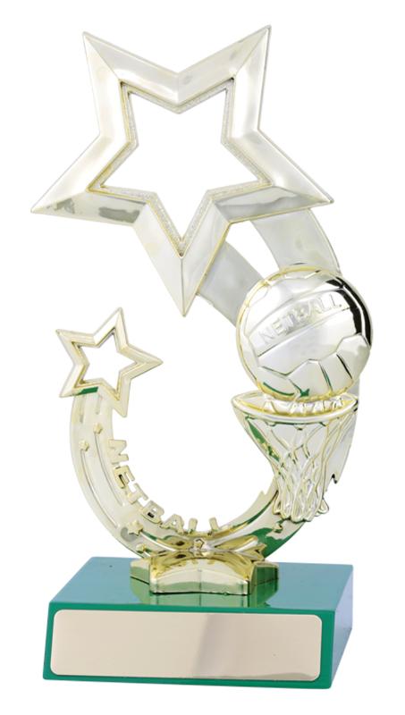 N4197 Netball Green Timber 17.5cm