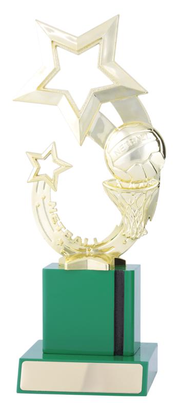 N4198 Netball Green Timber 22.5cm