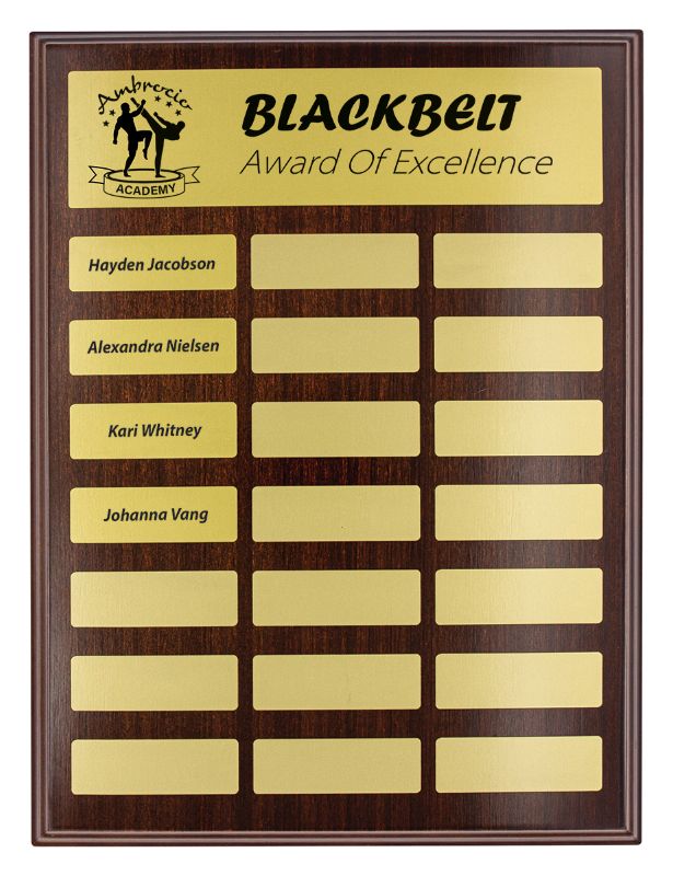 PEQ-09-02 Assembly Directory Gold Plaque 30cm