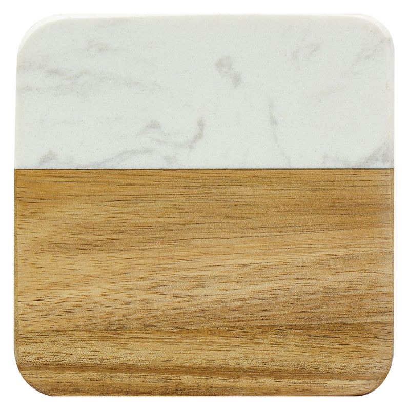 QC412 Acacia & Marble Coaster