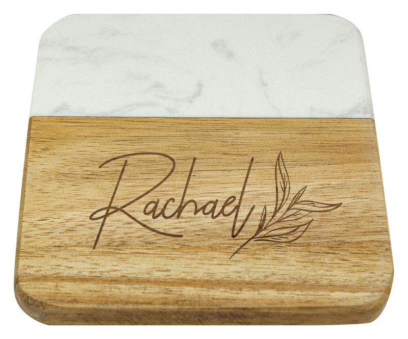QC412 Acacia & Marble Coaster